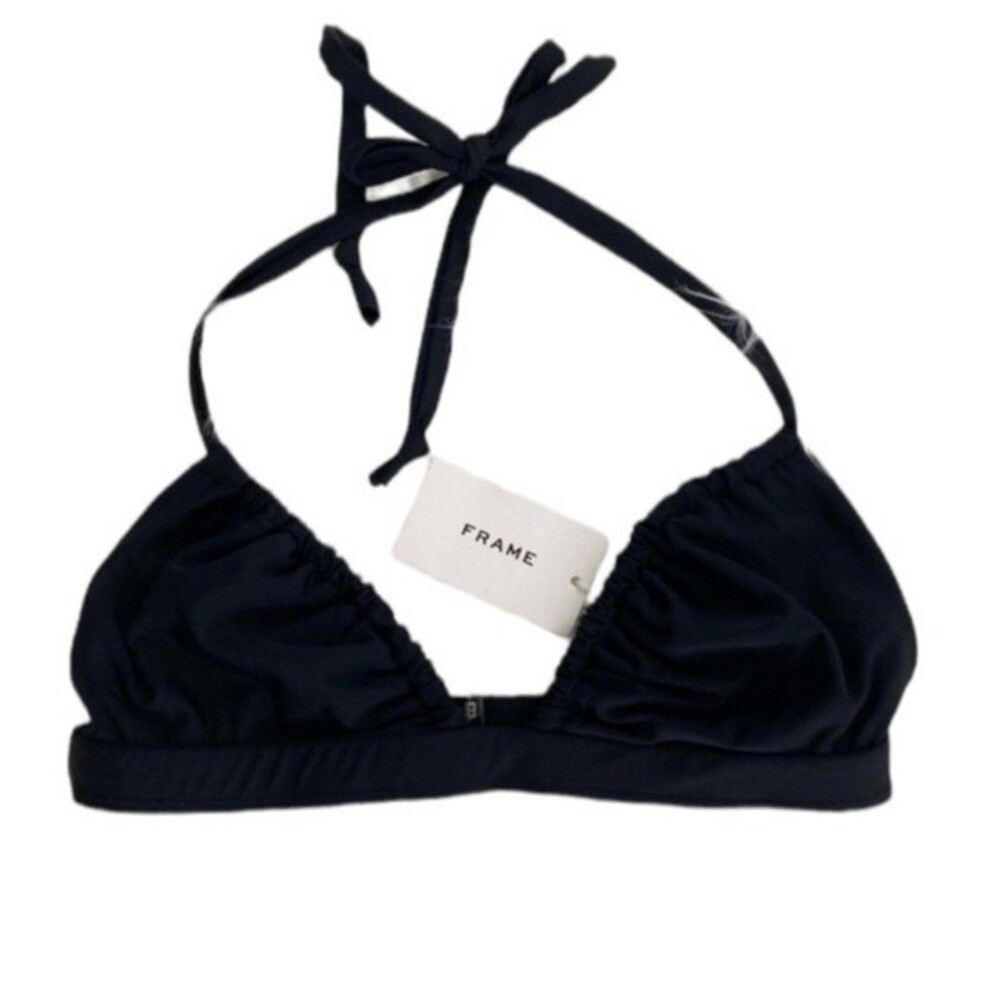 NWT Frame Gathered Triangle Bikini Top Small